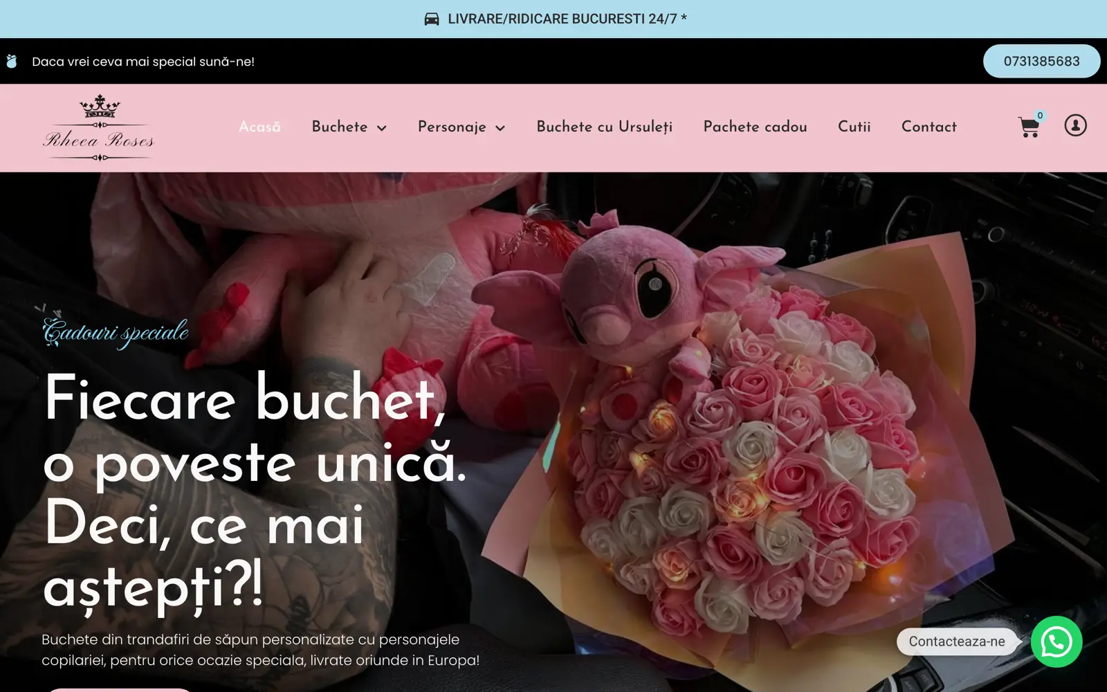 Site-ul Rheea Roses, realizat de bylum