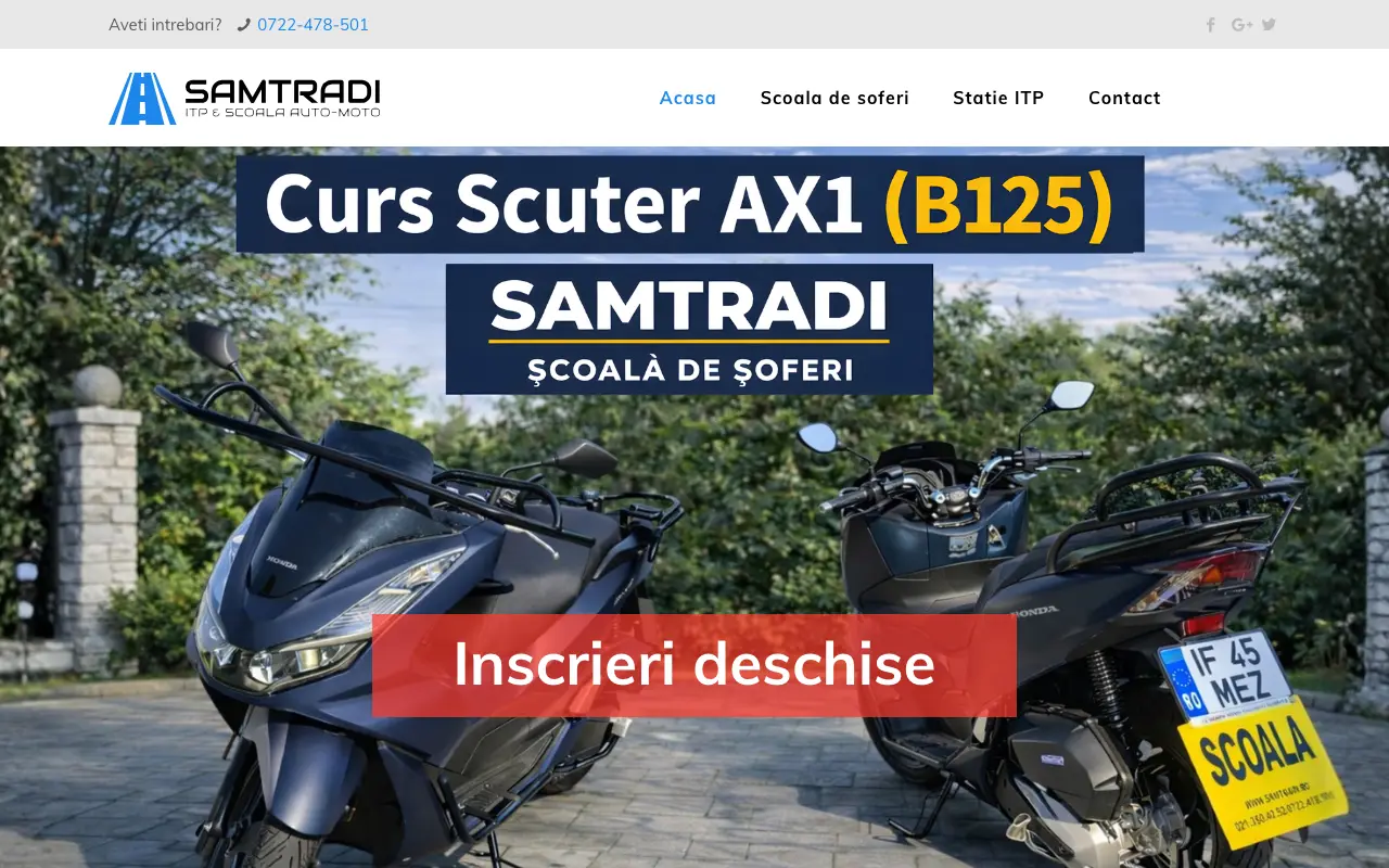 Site-ul SAMTRADI, realizat de bylum