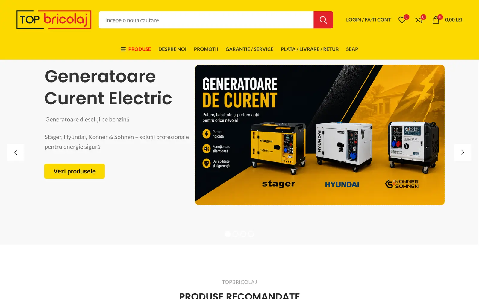 The TopBricolaj website, built by bylum